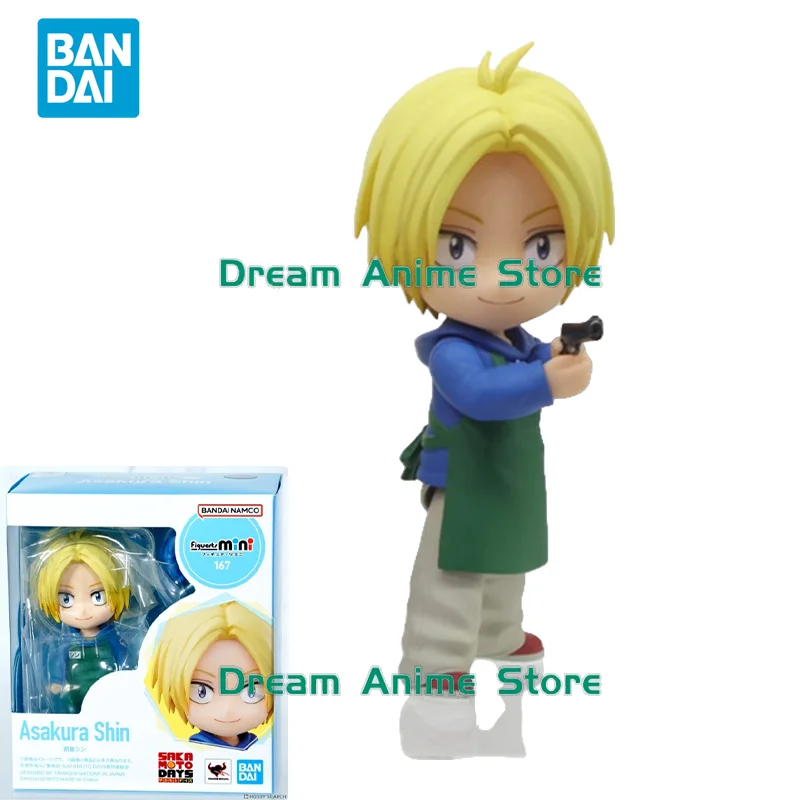 

Bandai Original Anime Model Figuarts Mini FM SAKAMOTO DAYS AsaKura Shin Action Figure Toys Collectible Gifts for Children