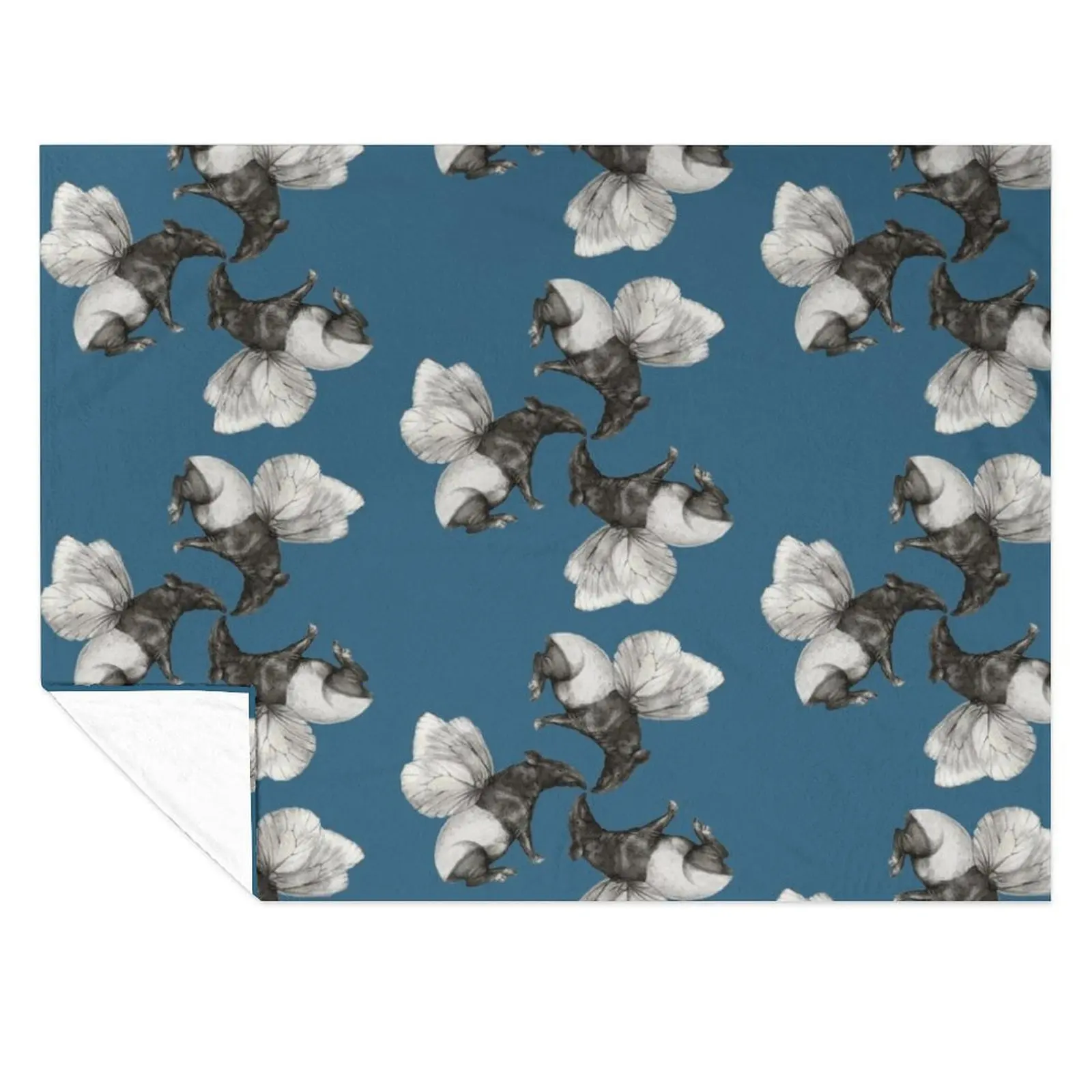 

Flying tapirs Throw Blanket Travel Decorative Sofas Blankets For Baby Kid'S Blankets