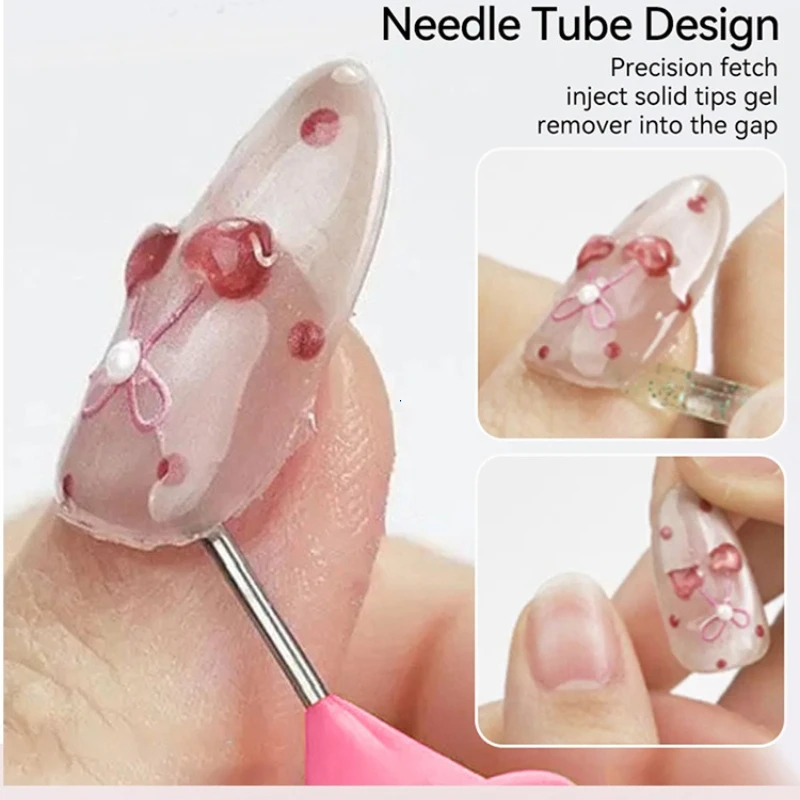 Pegamento de uñas de 15ML para presionar en removedor de esmalte de uñas sin acetona removedor multifuncional para puntas de uñas removedor de pegamento suave