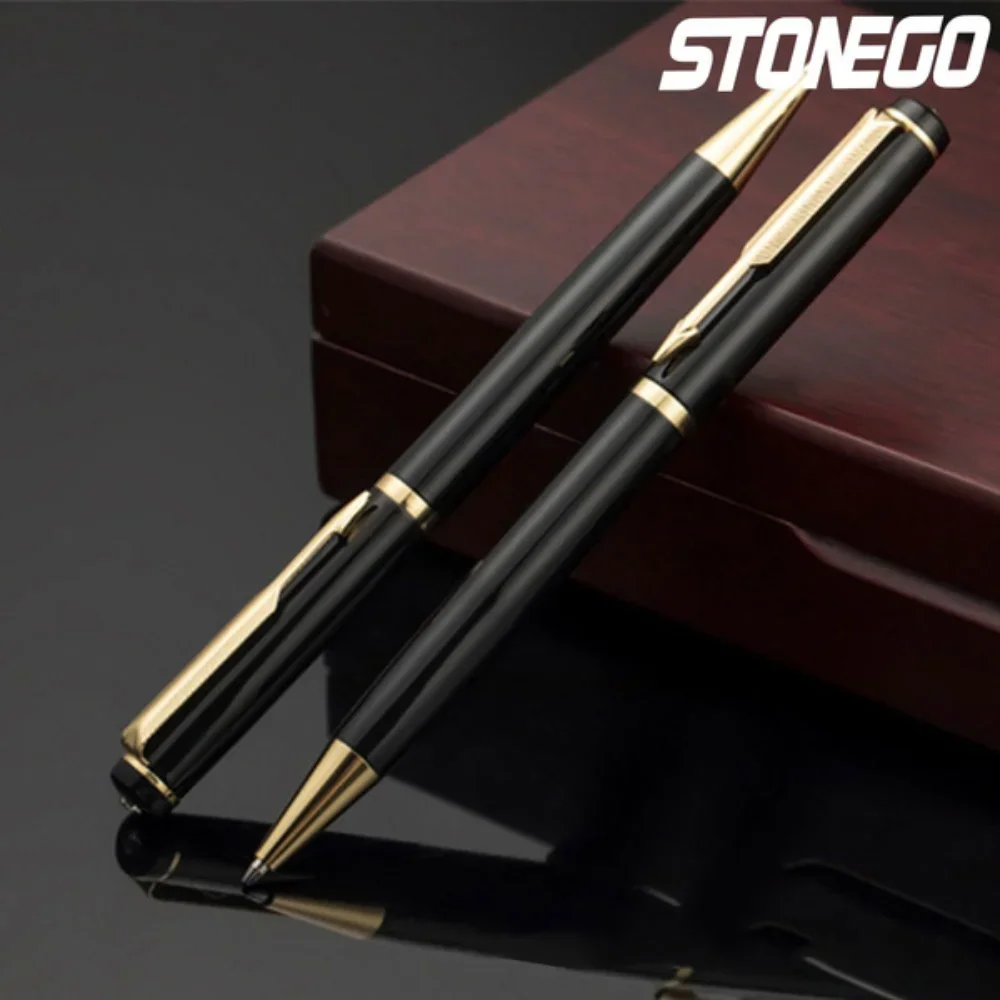 STONEGO Capless Metal Chrome Twist Ballpoint Pen , Elegant Signature Pen Gift Pens for Men Women