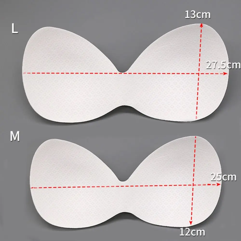 2 Pairs Women Removeable Breast Enhancer Body-fitted Design Bikini Insert Pads Spong Bra Pads Swimsuit Sponge Foam Push Up