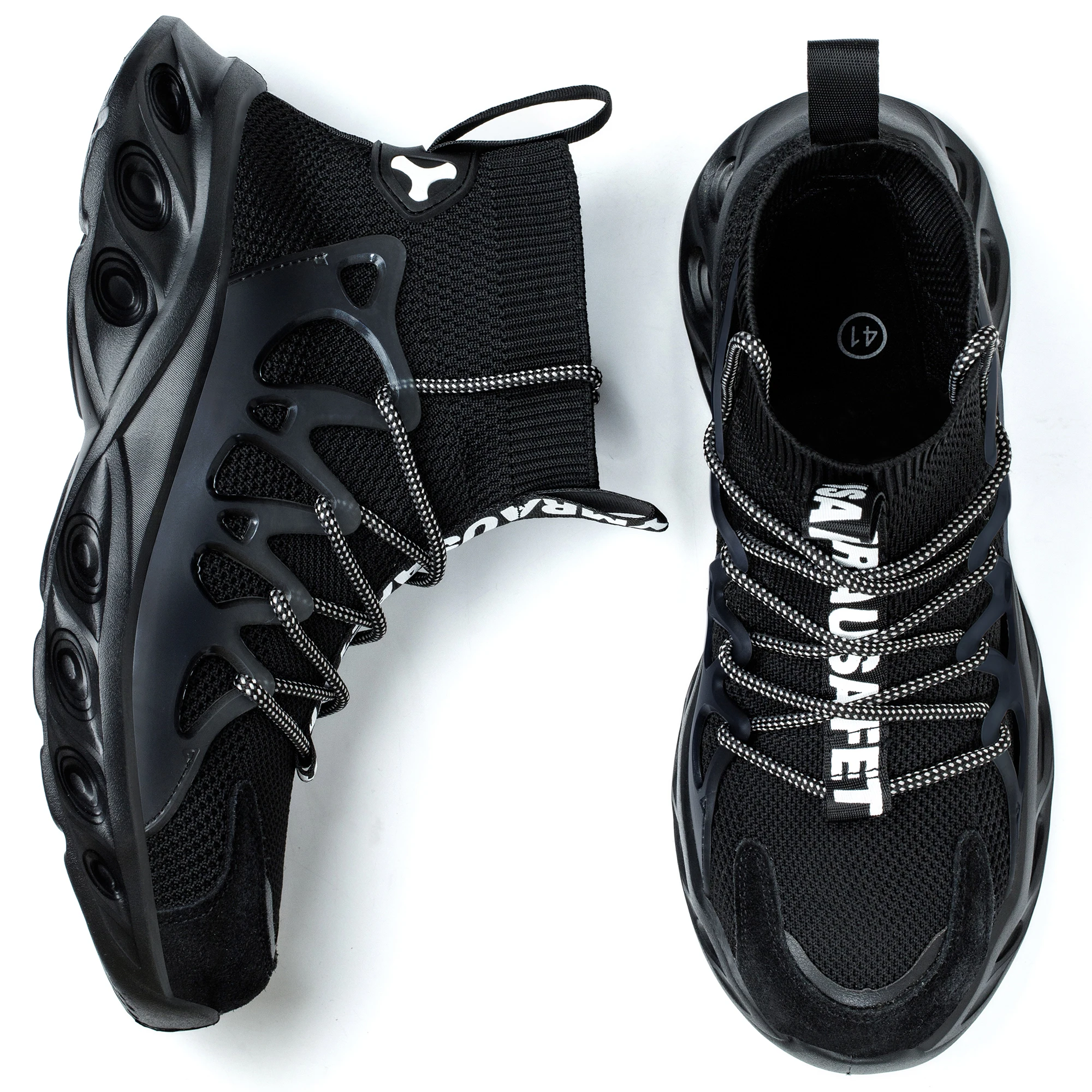 أحذية أمان رجالية أحذية عمل مضادة للثقب بمقدمة فولاذية، خفيفة الوزن ومسامية، أحذية صناعية للبناء الخارجي للرجال