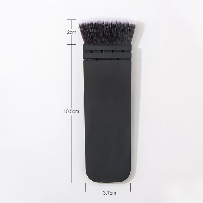 Single Flat Head Loose Powder Blusher Brush Black Makeup Brushes For Woman Professional Face Make Up Repair Tool Beauty Cosmetic