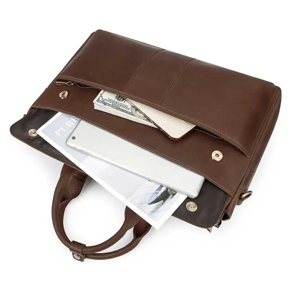 حقيبة رجال الأعمال من الجلد الأصلي ، حقيبة كتف كاجوال ، حقيبة لابتوب ، حقائب يد للعمل ، سفر للرجال ، كروس بودي جانبي ، فاخر ،