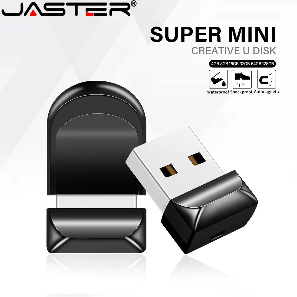 

JASTER USB 2.0 Flash Drives 128GB Plastic Business Super Tiny Pen Drive 64GB Memory Stick 32GB Fashion Red U Disk with Key Chain