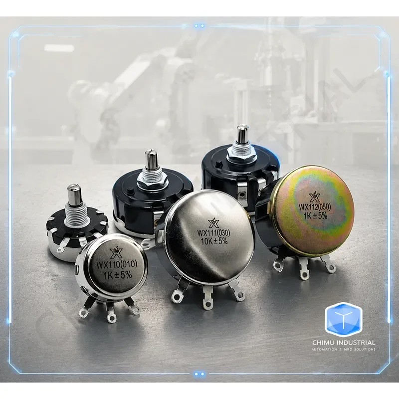 【CHIMU INDUSTRIAL】 Потенциометр проволочный однооборотный Spark WX111 030, 3W, 1K, 1.5K, 2.2K, 3.3K, 4.7K, 10K Ом, прецизионный поворотный