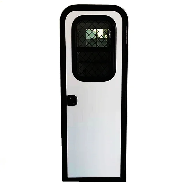 New Design RV Door with Teardrop Lifting Windows Motorhome Caravan Camper Entry Doors