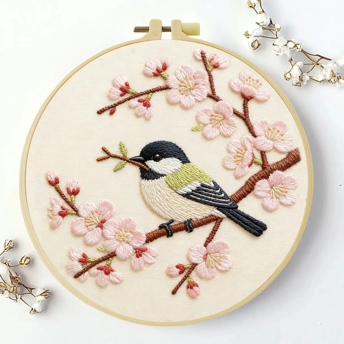 1 Stück 20X20CM/15X15CM 7,87/6,3 Zoll Vogel-Stickerei-Starter-Kit DIY-Kit DIY-Stickerei-Set Handarbeiten Malerei – Detail 1