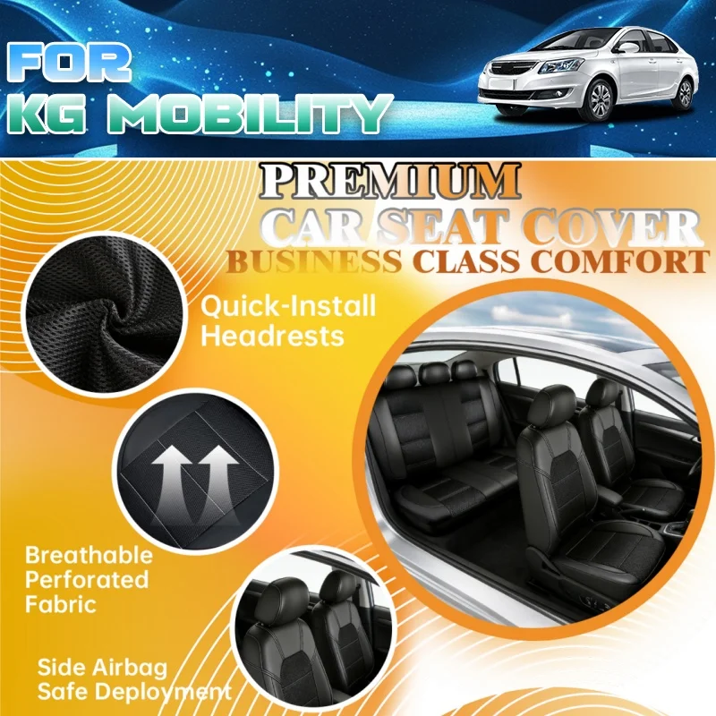 Breathable car seat cover For KG Mobility breathable and ventilated, suitable for all seasons, suitable for long-distance use
