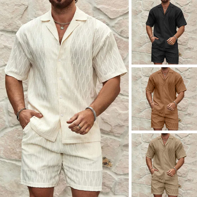

Men's Sportswear Set ort Sve Cotton Blend Fabric orts Casual Summer Outfit M Model irt And orts Ensemble