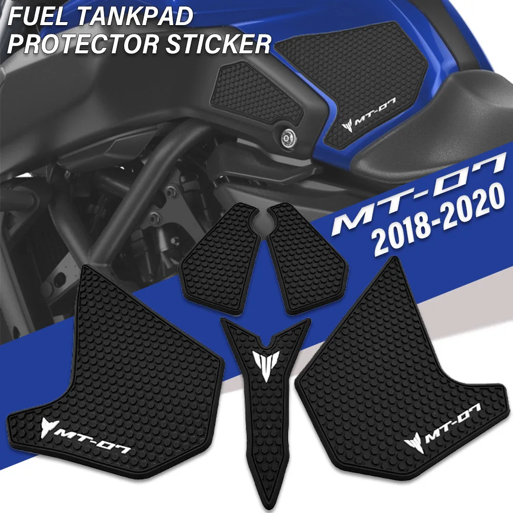 Yamaha MT-07 için MT07 MT 07 2018 2019 2020 koruyucu Anti kayma Tank Pad Sticker gaz diz kavrama çekiş yan Pad çıkartması Sticker