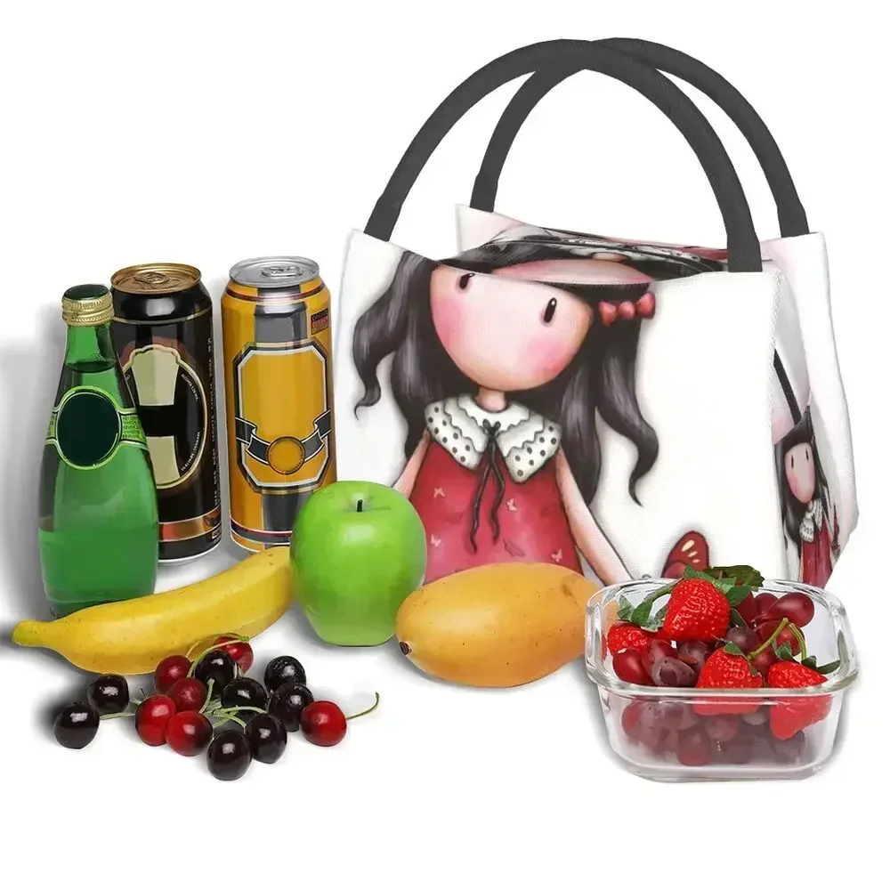 Anime Santoro Gorjuss Portable Lunch Box Women Multifunction Cartoon  Girls Thermal Cooler Food Insulated  Bag