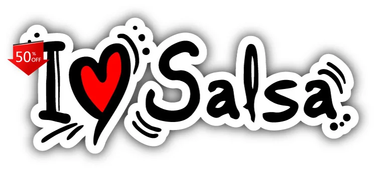 I Love Salsa Dance Aesthetic Car Laptop Window Bumper Waterproof Vinyl Decal Gift Funny Retro Cool Retro Cool Funny Vintage