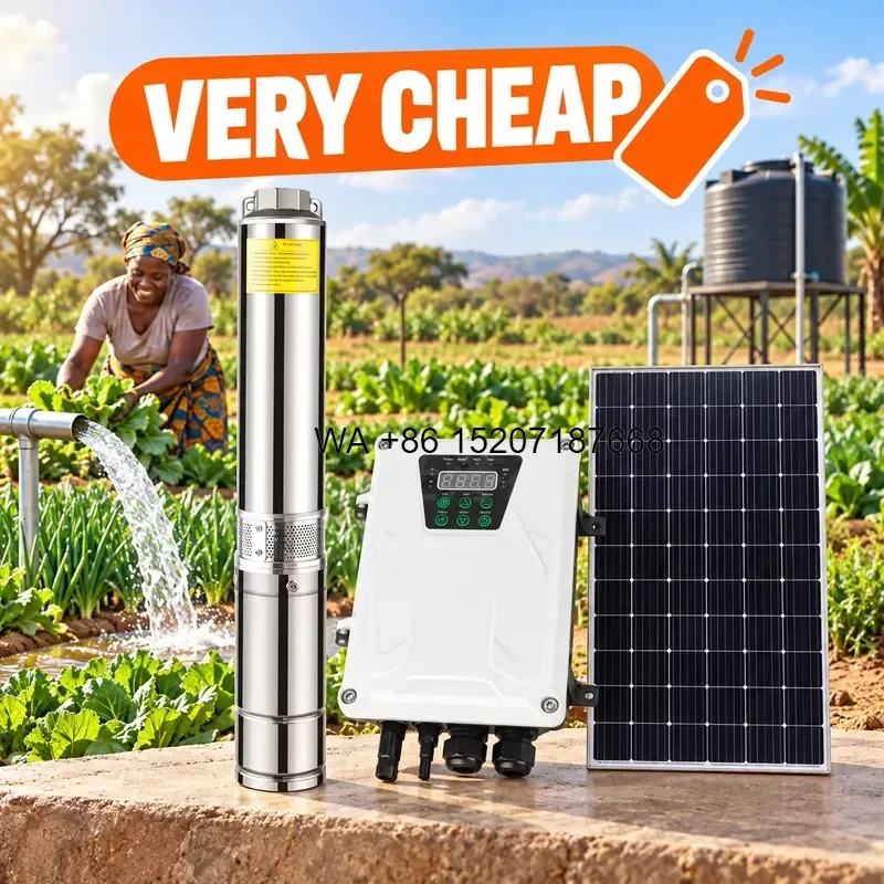 Wmwmnu Solar Water Pump Submersible DC Solar Powered Well Pump for Garden Irrigation Pool Fountain Deep Well Water Supply