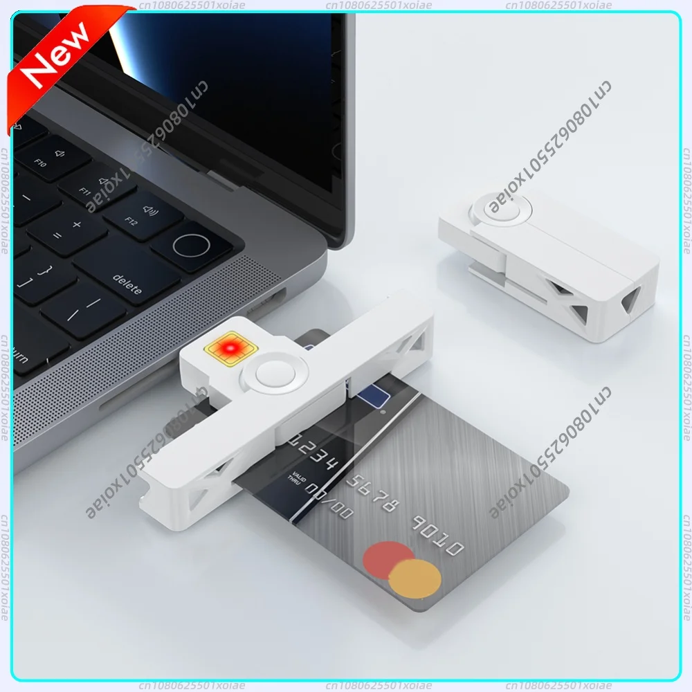 USB Card Reader USB Common Access CAC Portable Smart Card Reader USB2.0 Type-C for Digital Certificate