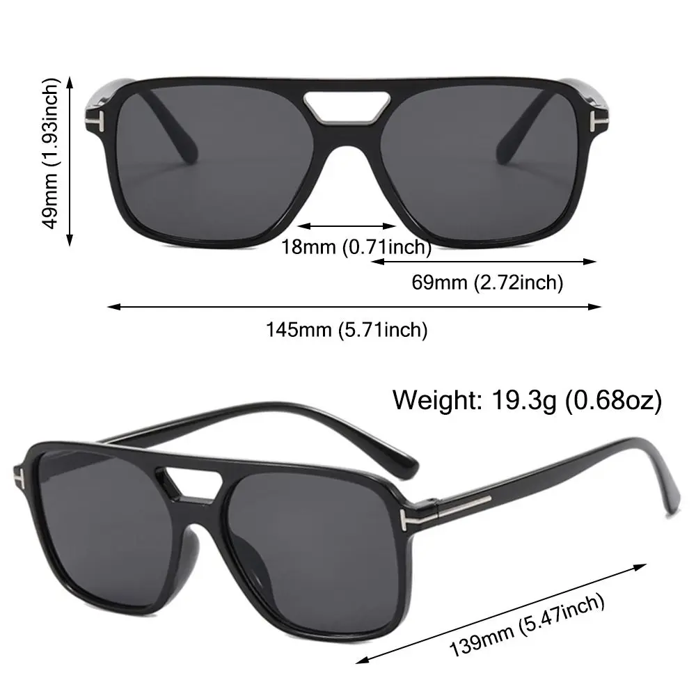 Vintage Square Sunglasses for Women Men Retro Large Square Frame 70s Sun Glasses UV400 Protection  Shades Summer Eyeglasses image 6