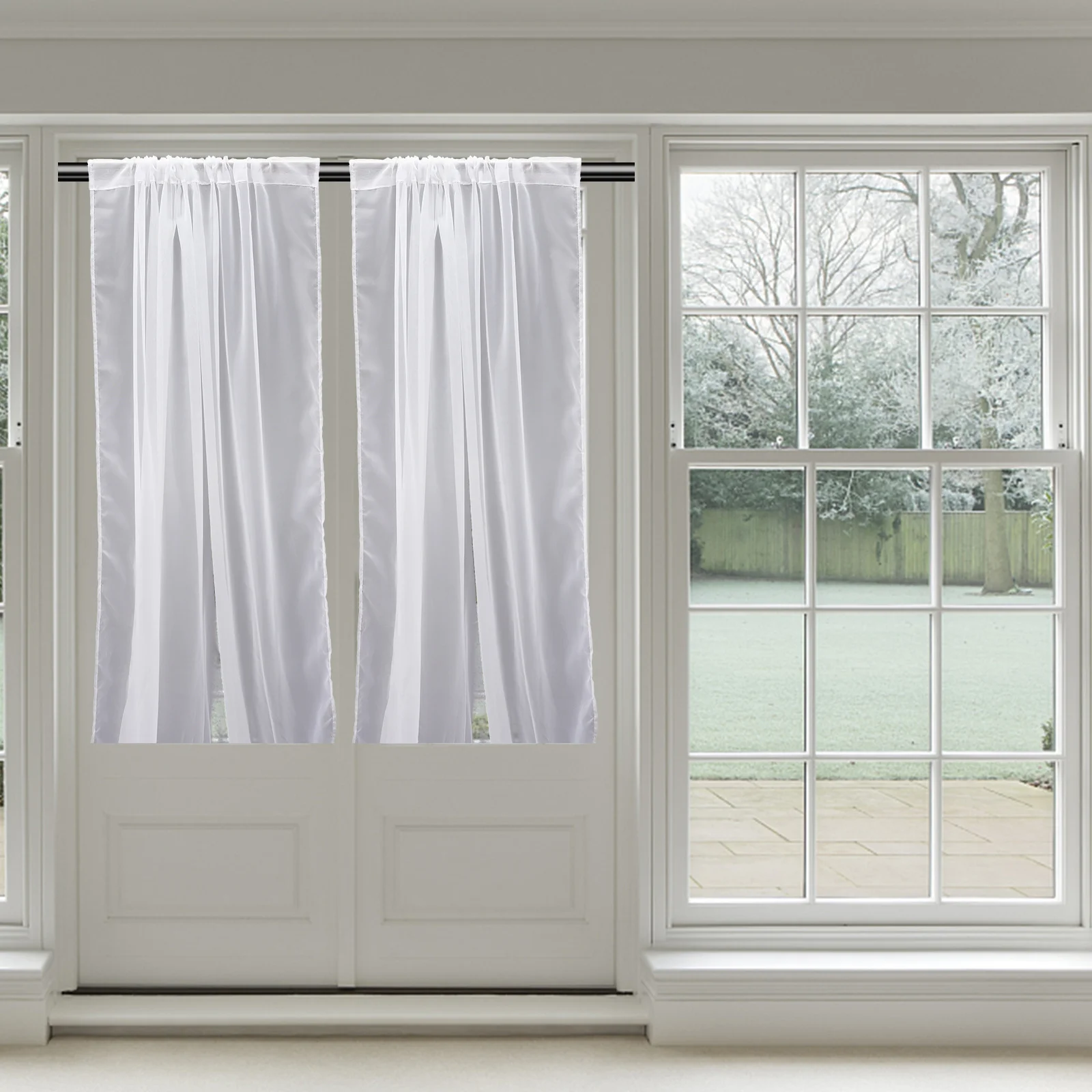 2 قطعة ستائر النافذة شير الستائر غرفة نوم شرفة ديكور رومانسية أنيقة المنزل استخدام الستائر ، الستائر نافذة الستائر #6