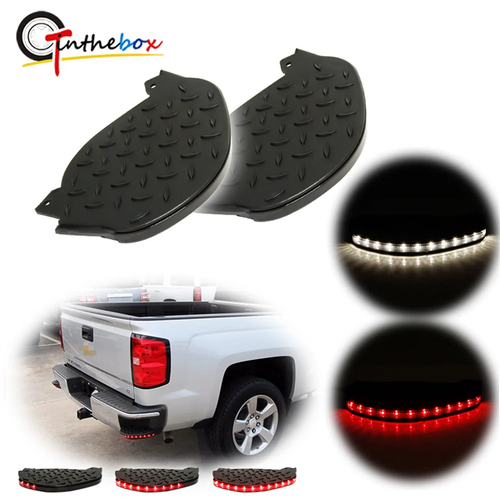 LED Rear Bumper Step Pad Lights For Chevrolet Silverado 1500/1500 LD/2500 HD/3500 HD,For GMC Sierra 1500 Limited/2500 HD/3500 HD