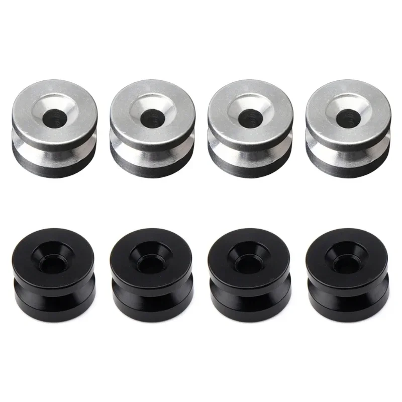 4pcs Universal Motorcycle Rear Luggage Tail Top Box Helmet Trunk Bracket Base Plate Bushing Pad Buckle Spacers