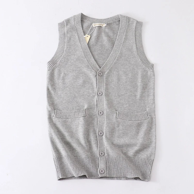 Giappone JK Maglione Uniforme scolastica Giacca multicolore Studenti Primavera e autunno Maglione cardigan senza maniche uniforme scolastica con scollo a V