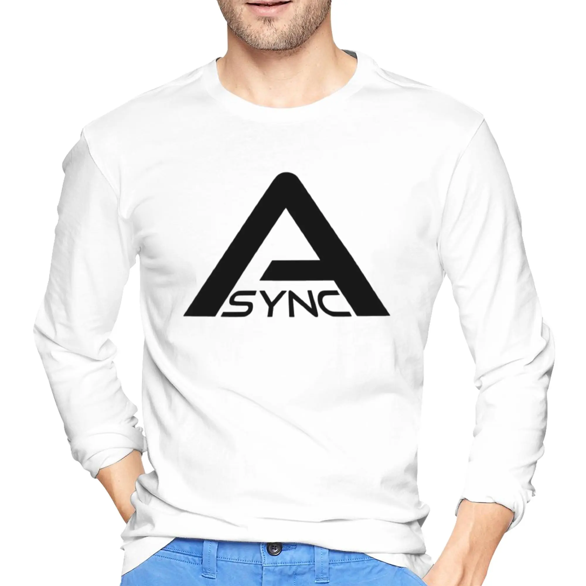 

ASYNC - Backrooms Высококачественная мужская футболка с длинными рукавами, повседневные футболки с круглым вырезом, весенне-осенние мужские топы