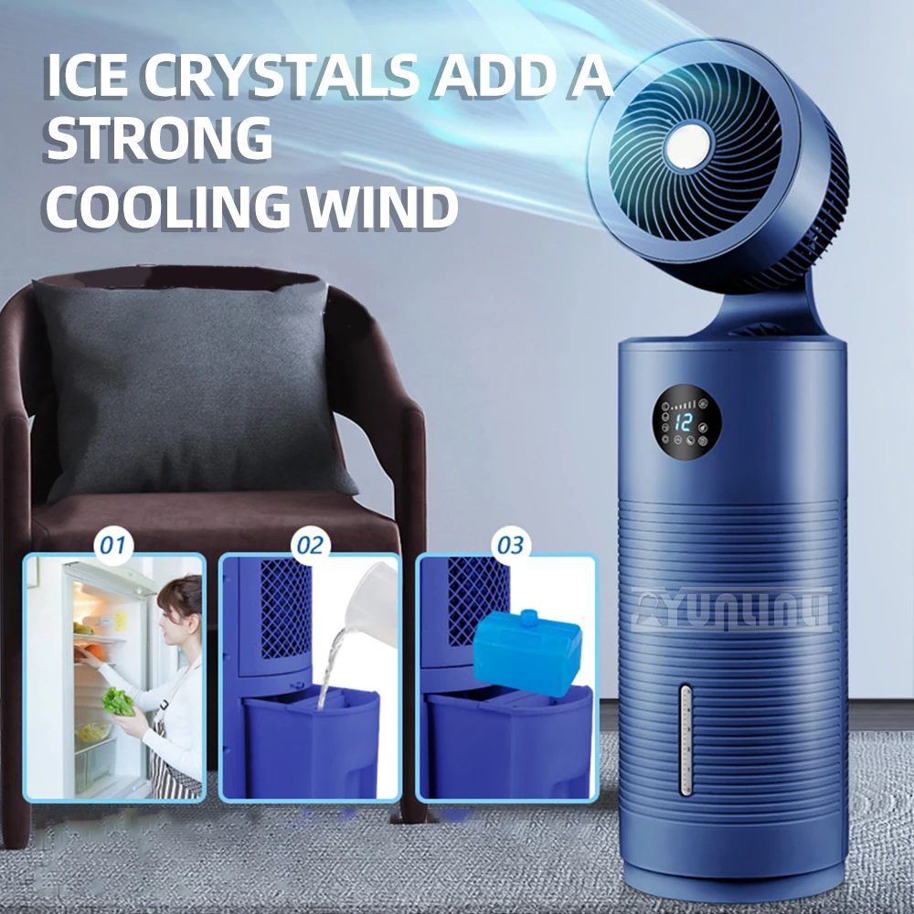 

Water Spray Mist Fan Household Air Purifier Ventilador Bladeless Standing Fan Water Tank Humidifier Ventilatore