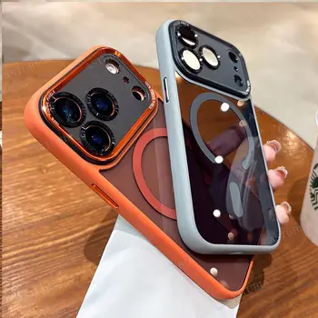 Luxusní magnetický kovový ochranný kryt s čočkou pro iPhone 17 Air 16 15 14 13 12 11 Pro Max Plus s bezdrátovým nabíjením 8 nejlepší prodej luxusní pouzdra na iPhone - №7