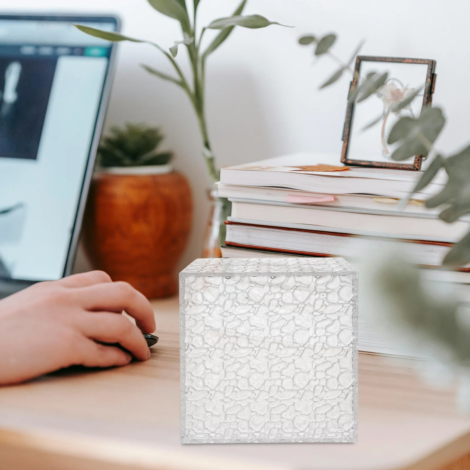 

1pc Acrylic Piggy Bank For Adults Clear Money Saving Box Transparent Storage Jar Coin Container Desktop Cash Holder Household