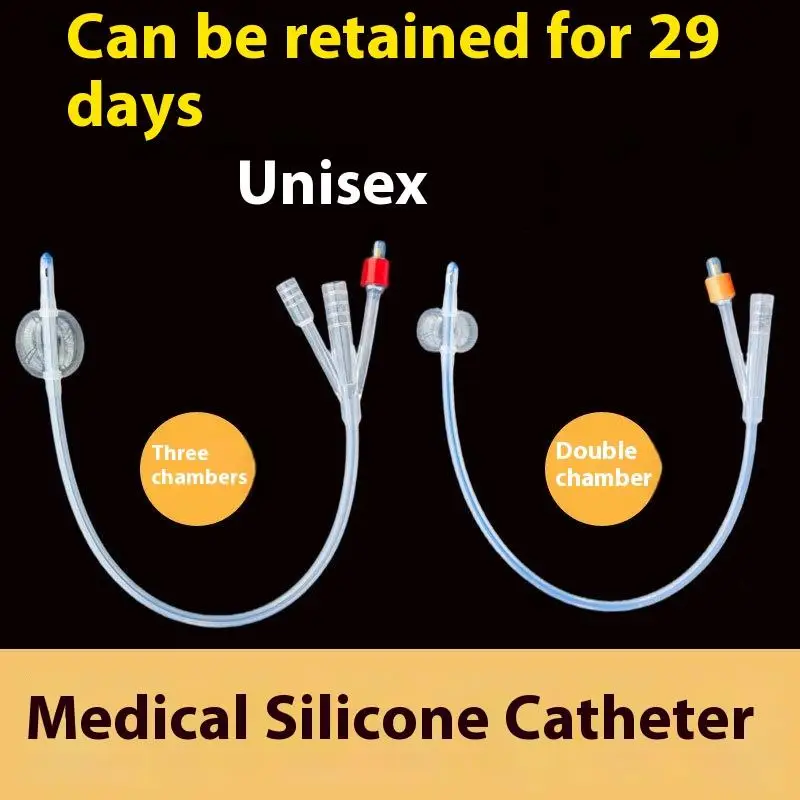 1Pc Medical Disposable Silicone Urinary Catheter 2 Way 3 Way Silicone Foley Balloon Catheter For Men Women 6/12/14/16/18/20F