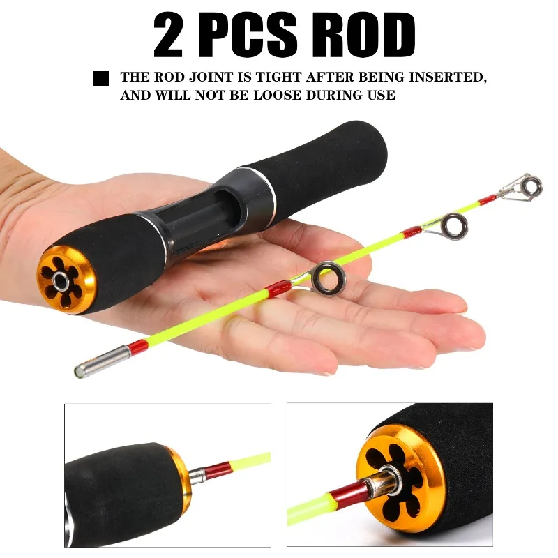 Sougayilang Ultralight Winter Shrimp Fishing Rods Portable Mini Winter Fishing Rod Spinning Casting Ice Winter Fishing Rod Pesca