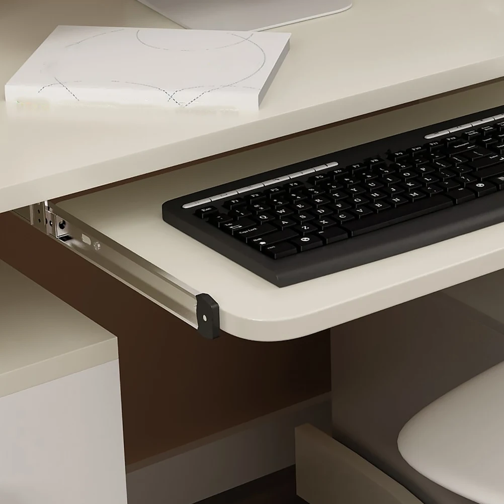 

Keyboard Rails 27 Inches Wide Heavy Duty Drawer Slides Full Extension Keyboard Tray Guides Material Stable Firm Easy