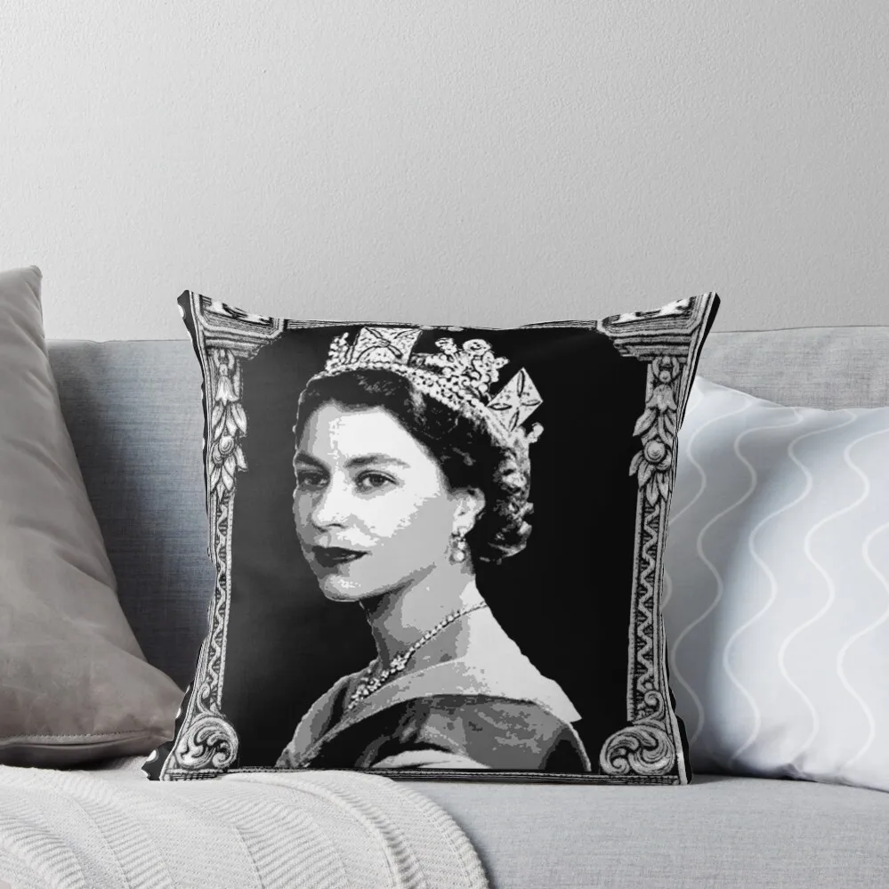 

Queen Elizabeth Stamp Throw Pillow Cushion Covers For Living Room Marble Cushion Cover Pillowcases For Pillows pillow