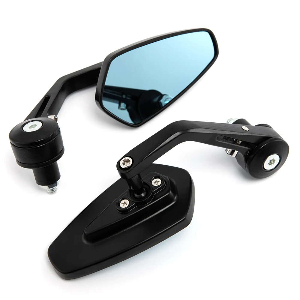 Motorcycle Bike Cruiser Chopper ATV Aluminum 7/8\'\' 22mm Bar End Side Rear View Mirror For BMW Ducati Aprilia Victory