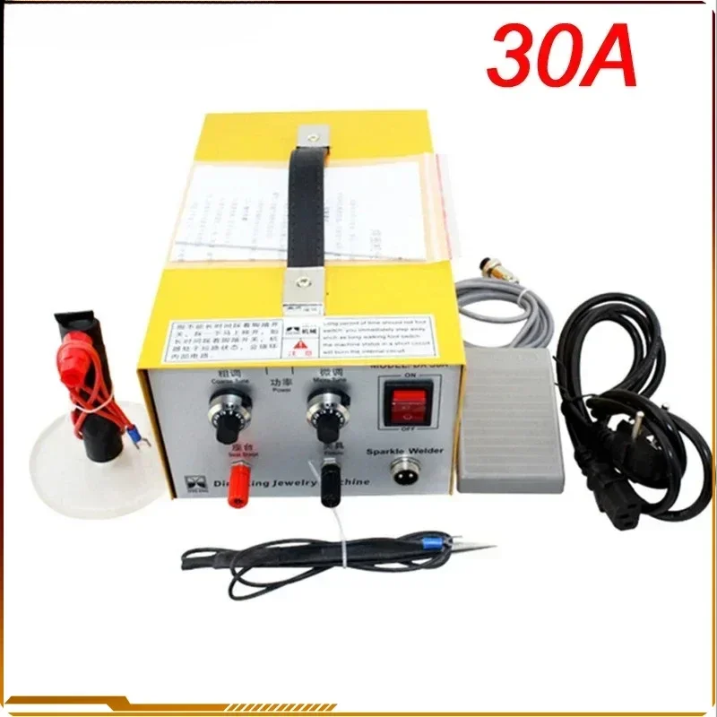 Jewelry Welder Pulse Sparkle Jewelry Spot Welder 110V 80A  Portable Jewelry Welding Kit 30A Mini Spot Welding Machine