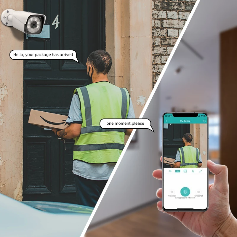 Kit de caméra de sécurité extérieure, 4K 8ch AHD XVR, 2MP HD AI