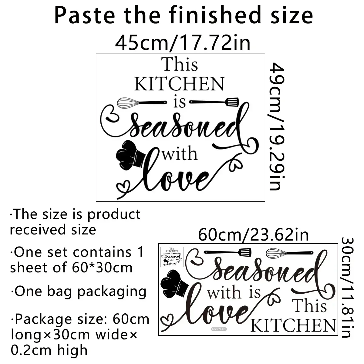 PVC Self Kitchen Wall Sticker With Modern Minimalist Style Removable Decal For Home Balcony And Commercial Use