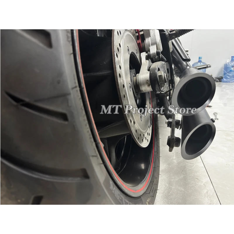 Slip On Motorcycle Exhaust System Black Double Holes Muffler Pipe For HONDA VT1300CX VT1300CXA Fury ABS Interstate 1300 VT1300CT