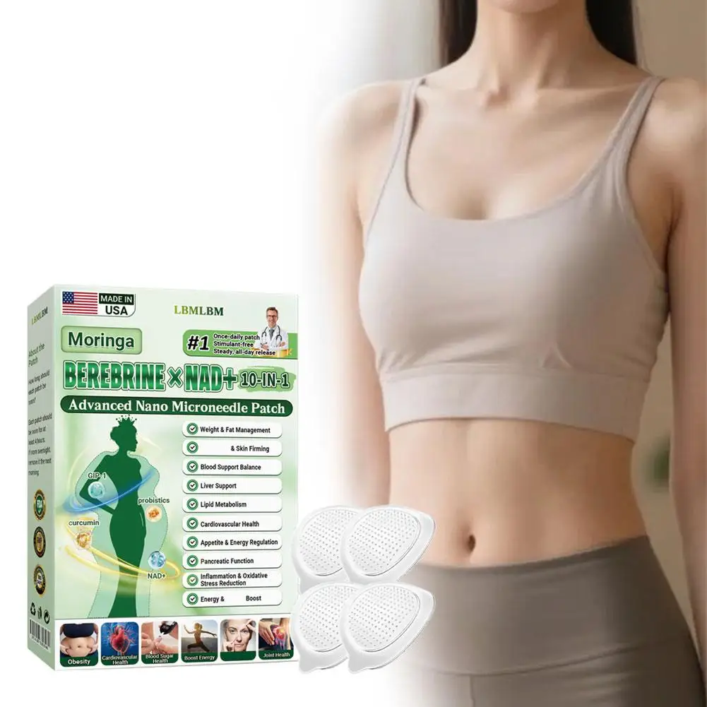 Berberine NAD+ fat managemen Patch-Ultra-Thin Nano Microneedle Sticker-Moringa Firming Skin Non-Invasive Weight Management Care