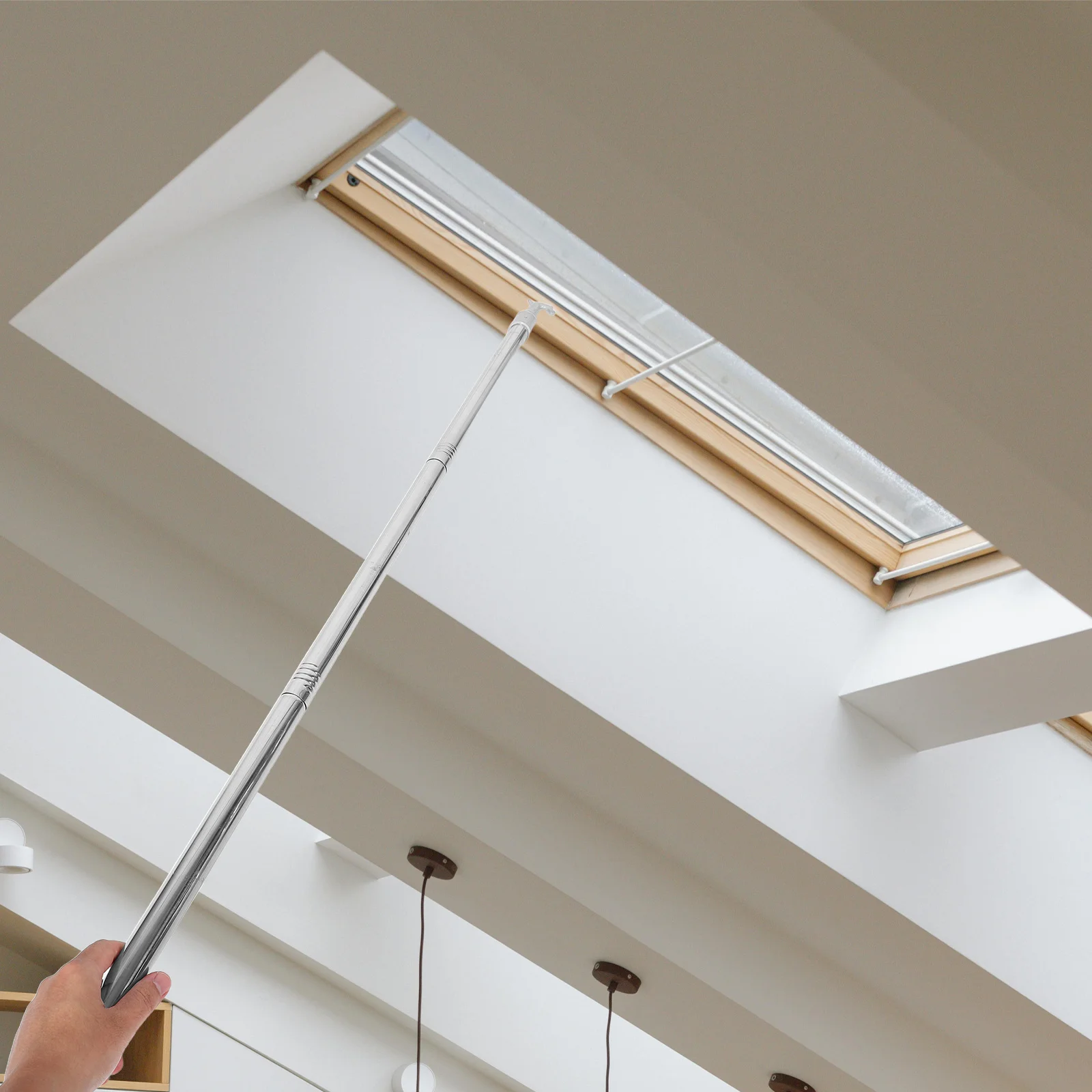 الخصوصية الستار سحب قضيب الفولاذ المقاوم للصدأ الستائر قابل للتعديل فتح قضيب لغرفة النوم المطبخ المظلة المدرسية نافذة النوافذ #1