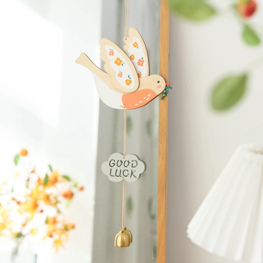 Wooden Wind Chimes Hummingbird for Home Party Festival Indoor Outdoor Decor Memorial Housewarming Birthday Gifts for Women/Men