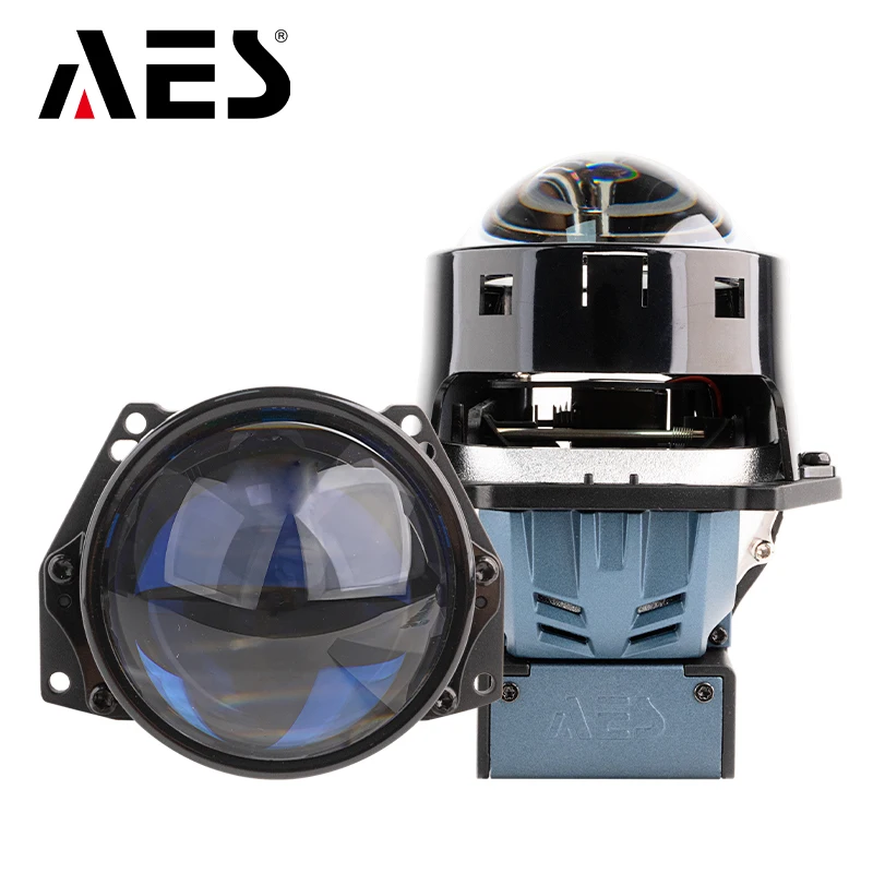 2025 TIR Prism AS010 قصيرة الحجم BiLED المصباح 2 قطعة عدسة العارض مروحة كبيرة عدسة زرقاء لجميع ترقية الإضاءة السيارات #5