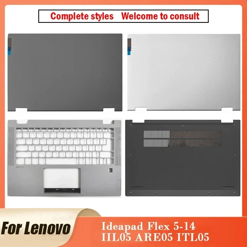 New For Lenovo Ideapad Flex 5-14 IIL05 ARE05 ITL05 Metal Laptop LCD Back Cover Palmrest Bottom Case Lower Cover Flex 5 14ARE05