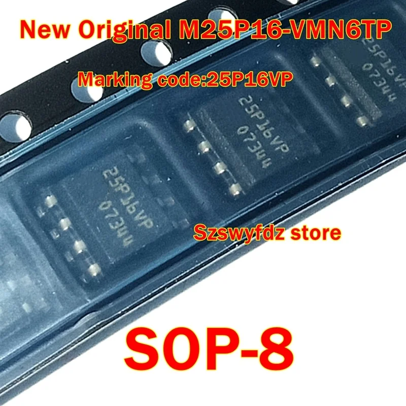 

1pcs to 100pcs New Original M25P16-VMN6TP SOP-8 Marking code:25P16VP 16 Mbit, serial Flash memory, 75 MHz SPI bus interface