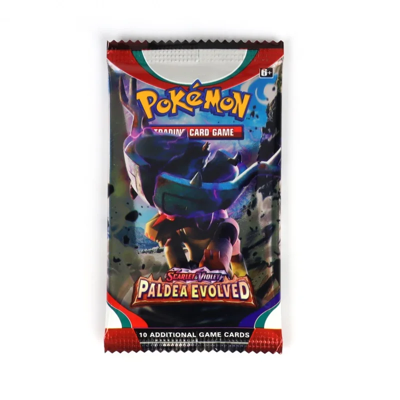 Cartas de Pokémon TCG en inglés, caja de refuerzo escarlata y violeta, PALDEA evolucionada, 324 piezas, paquete de 36