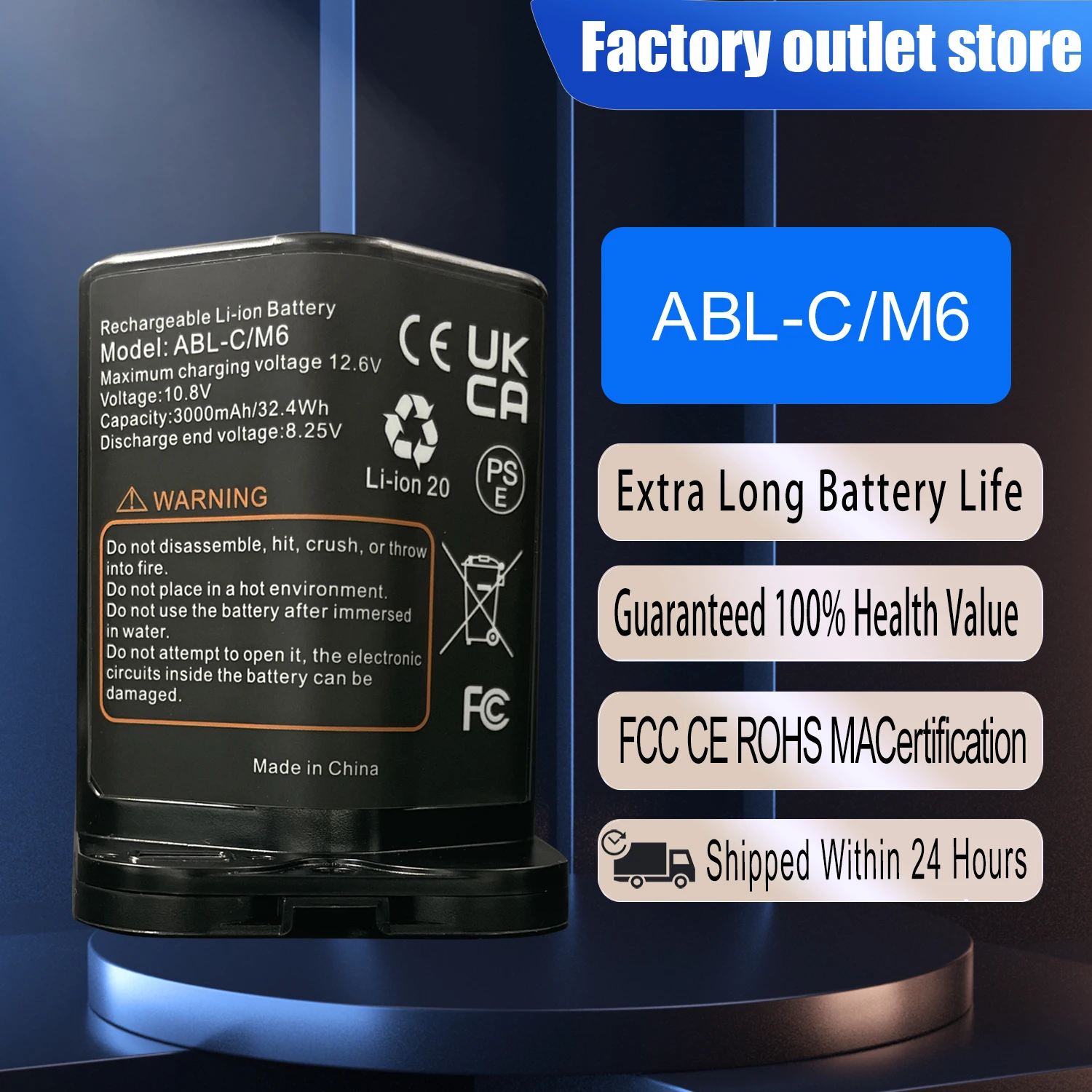 

Rechargeable Li-Ion Battery ABL-C/M6 For iRobot Braava Jet M6 Ultimate Robot Mop 3000mAh 10.8V