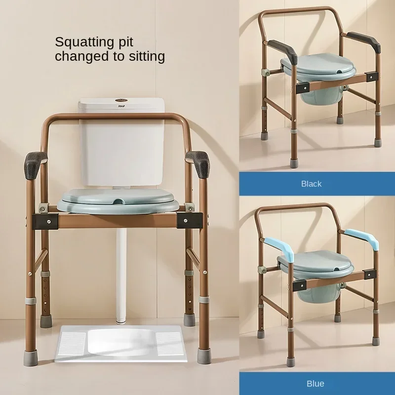 

Adjustable Elderly Toilet Chair Home Care Seating Solution with StrengthAssured Support, Lifting Portable Seat for Home Use