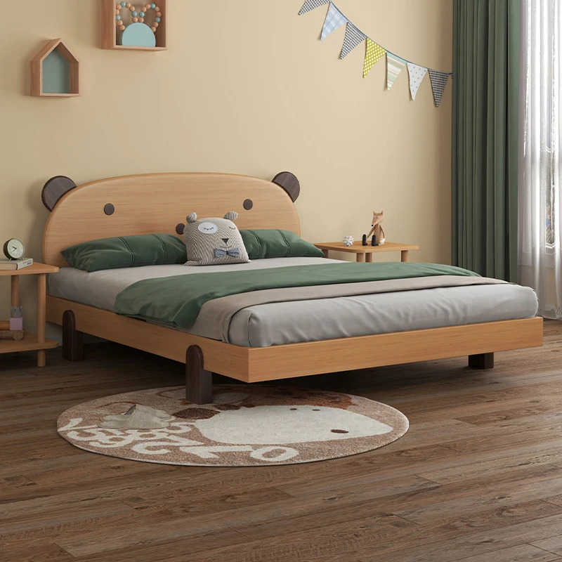 

House Wooden Decoration Kids Bed Europe Headboard Single Modern Style Baby Bed Bedroom Design Camas Infantiles Kids Furniture