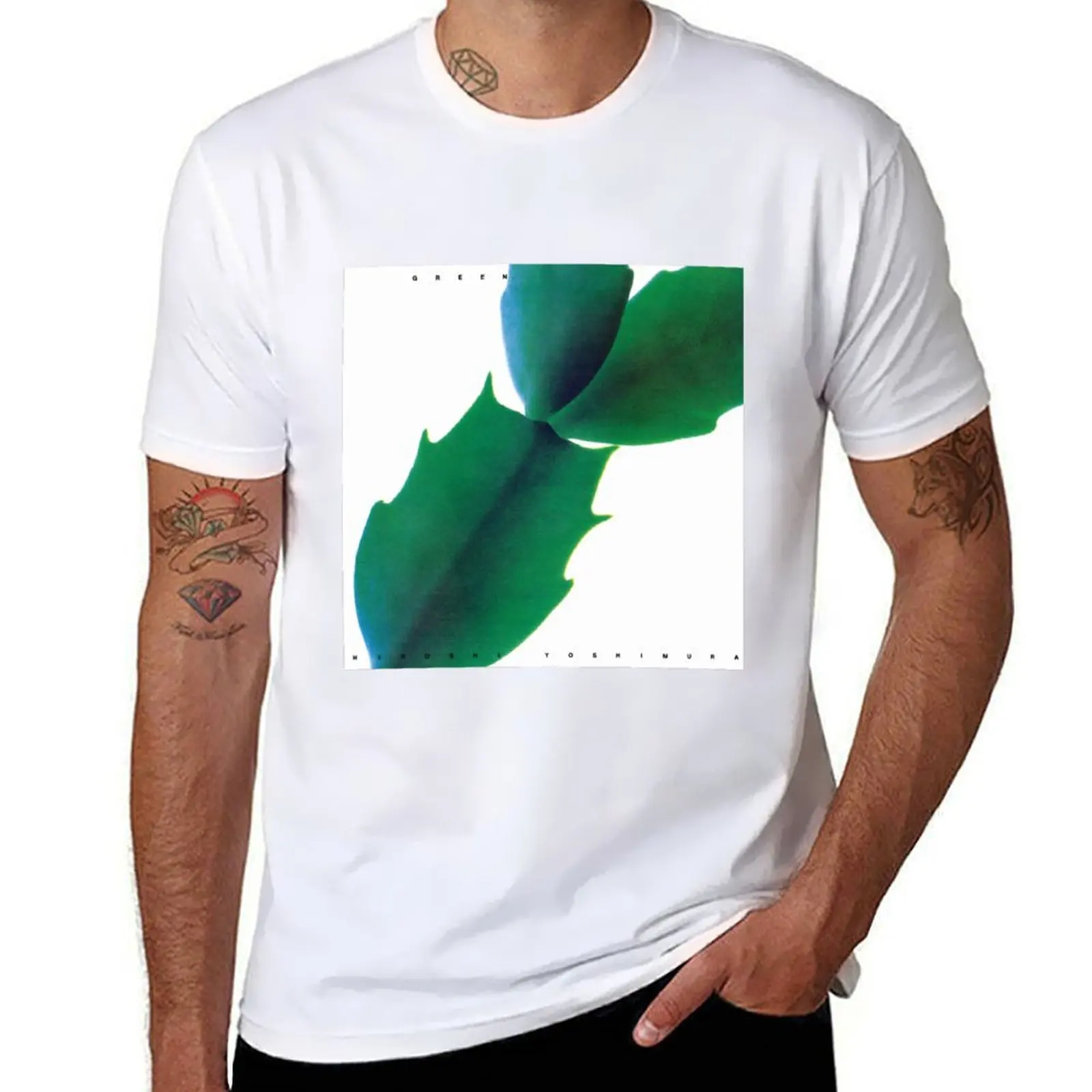 

Hiroshi Yoshimura ambient leaf album cover T-Shirt summer top kawaii clothes vintage graphic tee t shirt for men