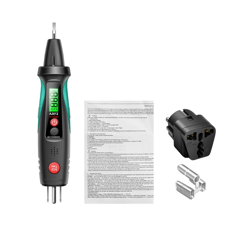 Multimeter Pen Type Socket Outlet Analysers Tester with Power Polarity