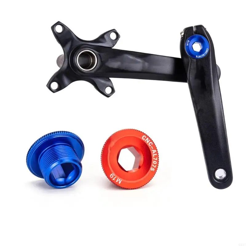 Q84C Bicycles Crank Arm Fixing Bolts Crank Cover Screw Caps Bicycles Crank Bolts, Aluminum Alloy Mountain Bikes Crank Bolts